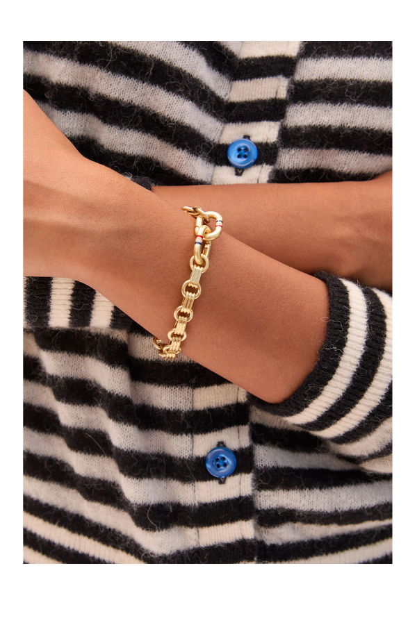 Clare V. Le Story Chain Bracelet - Gold