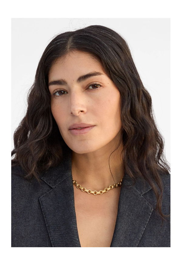 Clare V. Le Story Chain Necklace - Vintage Gold