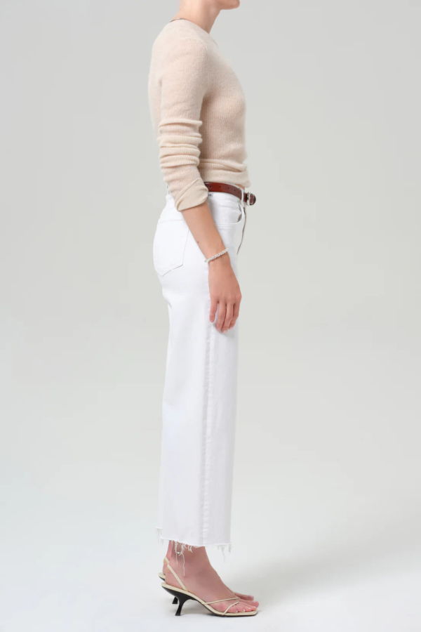Citizens of Humanity Lyra Wide Leg Crop Raw Hem Jeans