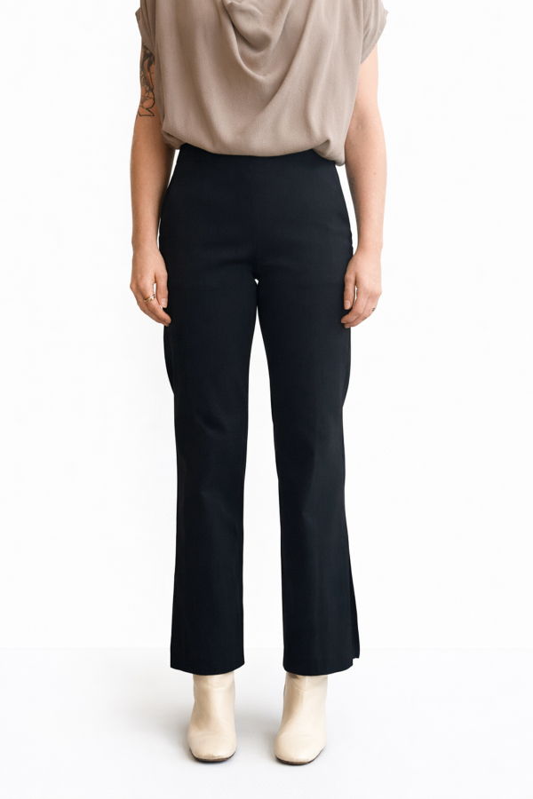 Meg Big Slit Pant - Black