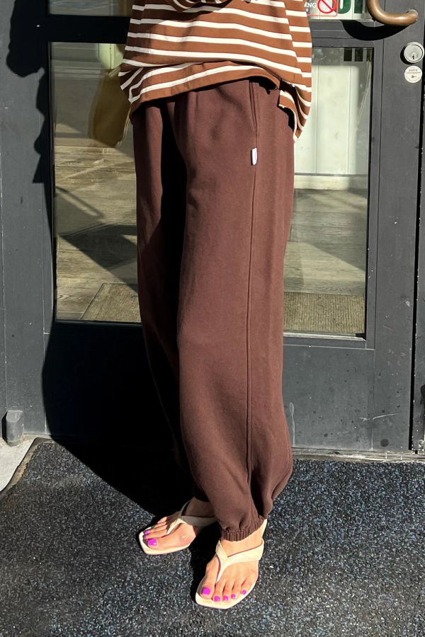 Le Bon Shoppe French Terry Balloon Pant - Cocoa Bean