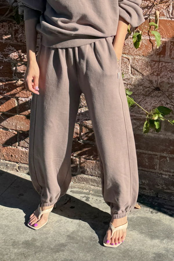 Le Bon Shoppe French Terry Balloon Pant - Mushroom