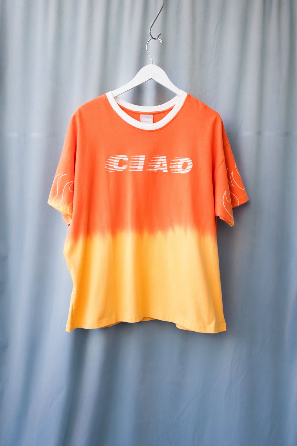 CIAO CIAO Dip Dye Flame Core Tee - Orange/Yellow