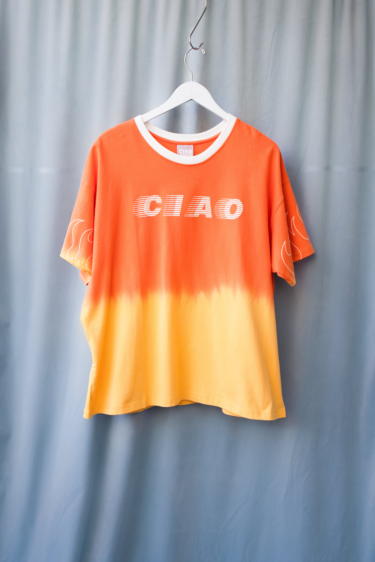 CIAO CIAO Dip Dye Flame Core Tee - Orange/Yellow - Image 1 of 5