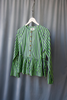 DAMSON MADDER Madison Blouse - Navy Pop Green Stripe - Thumbnail 1