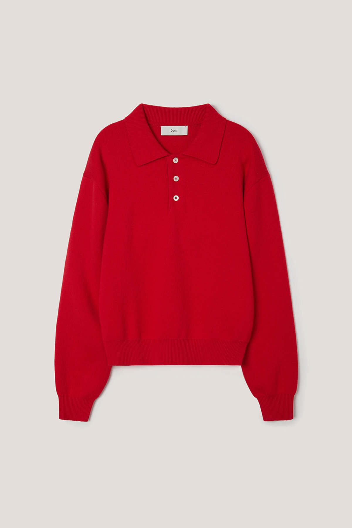 Dunst Unisex Collared Polo Sweater - Red - Image 1 of 4