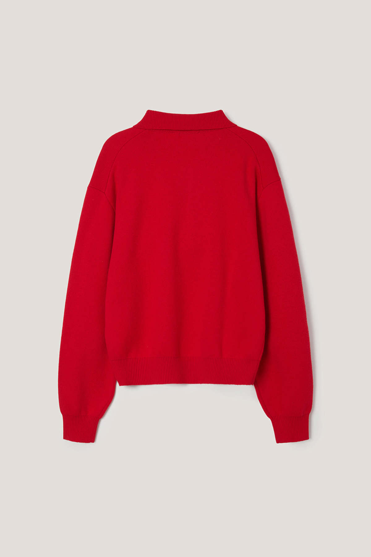 Dunst Unisex Collared Polo Sweater - Red - Image 2 of 4