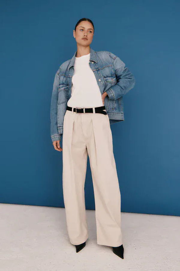 Pistola Eden Pleated Barrel Trouser