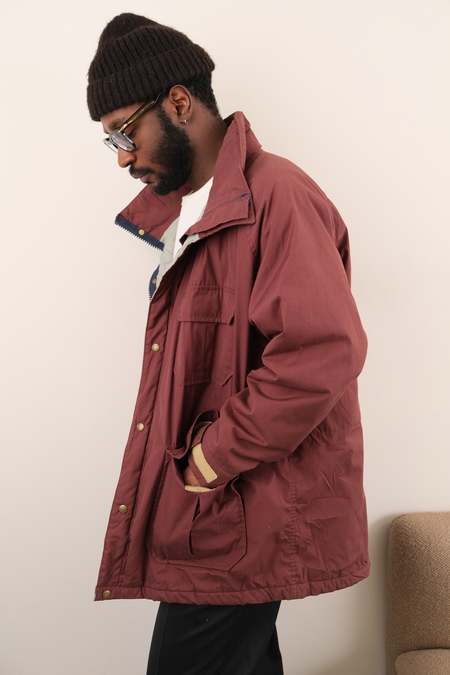 Still By Hand 3 Layer Field Jacket - Black Navy | Garmentory