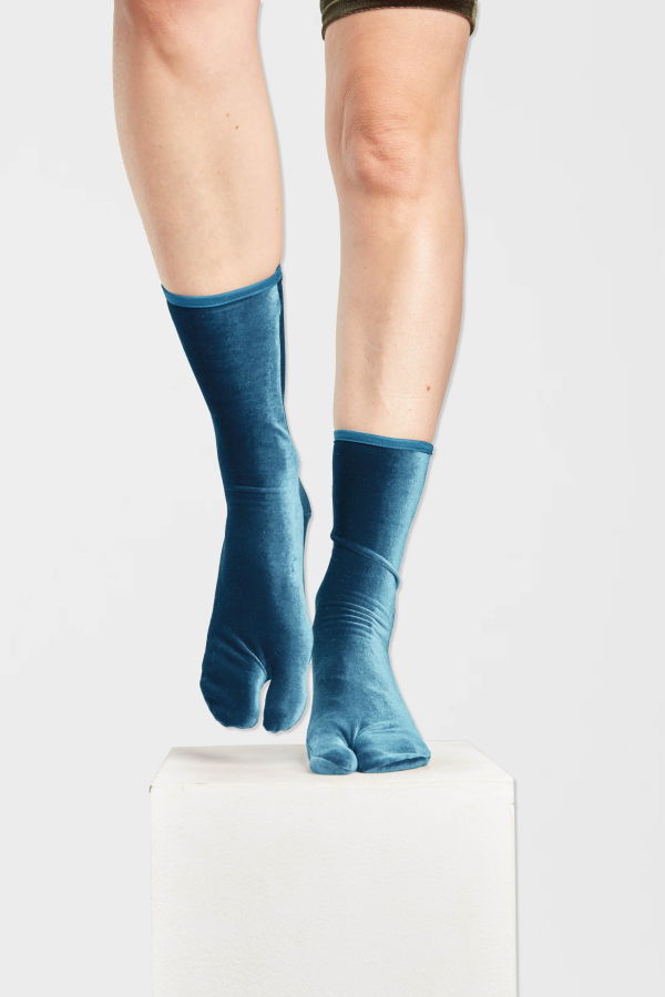 Simone Wild Toe Socks - Aqua