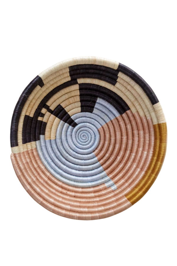 Indego Africa Abstract Form Plateau - Blue/Lavender/Natural/White