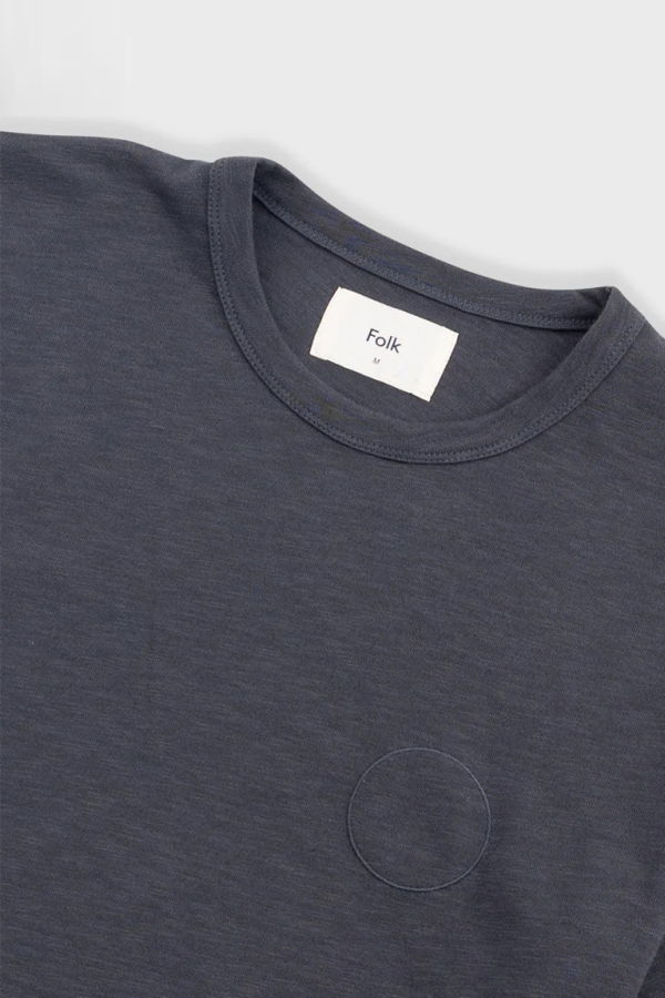 FOLK Slub Embroidered T-Shirt