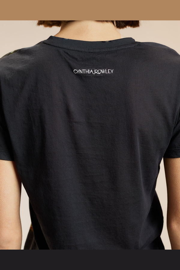 Cynthia Rowley Everyday Floral Tee - Black Bouquet