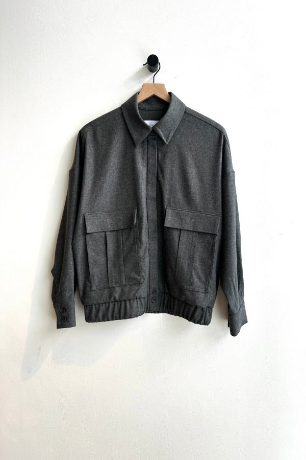 Odeyalo DRAGON Bomber Blouse Jacket - Gray