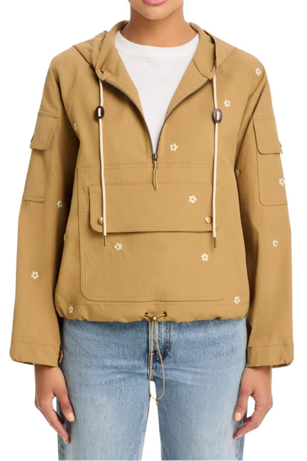 The Great. The Embroidered Cropped Trailhead Pullover