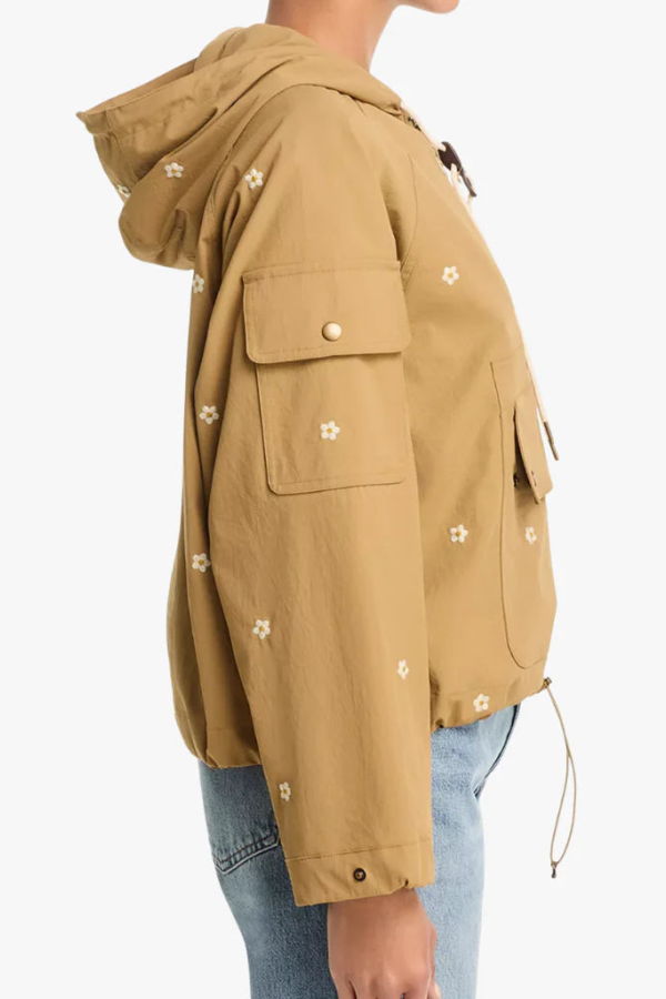 The Great. The Embroidered Cropped Trailhead Pullover