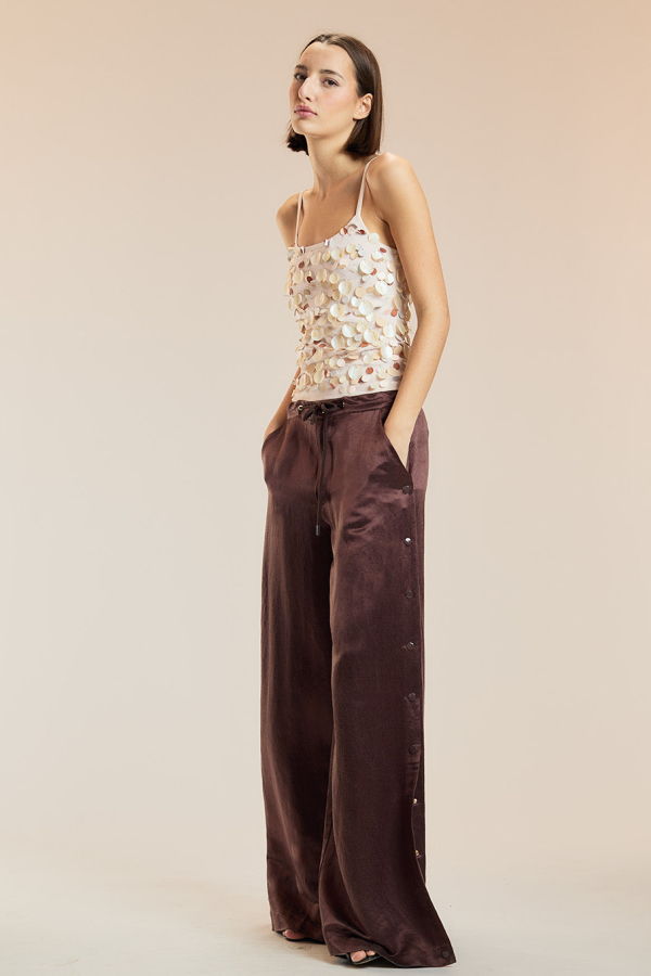 Cynthia Rowley Breakaway Snap Pant - Choco