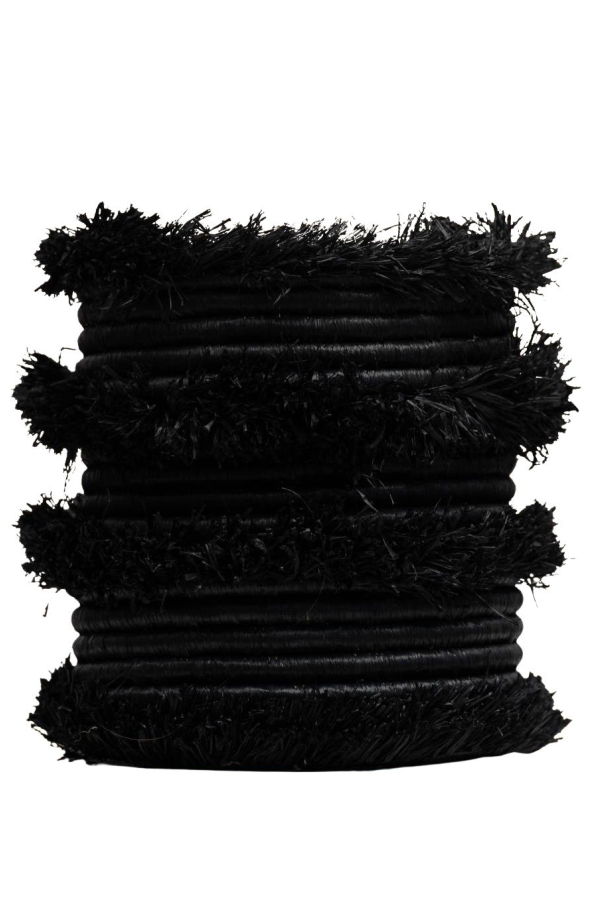 Indego Africa Raffia Fringe Vessel