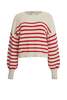 ELEVEN SIX Layla Stripe Sweater - Ivory + Rosso Stripe - Thumbnail 6