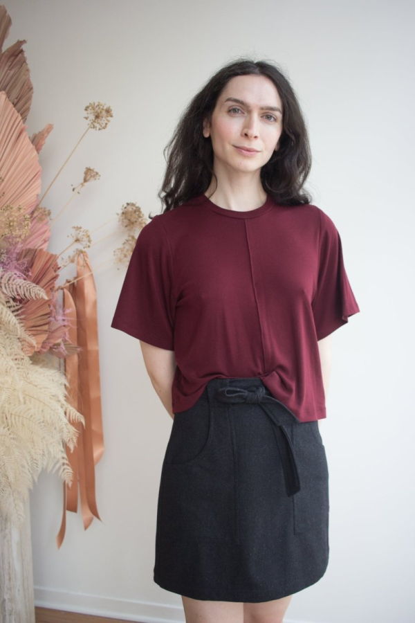 Eve Gravel Aurore Skirt - Dark Grey