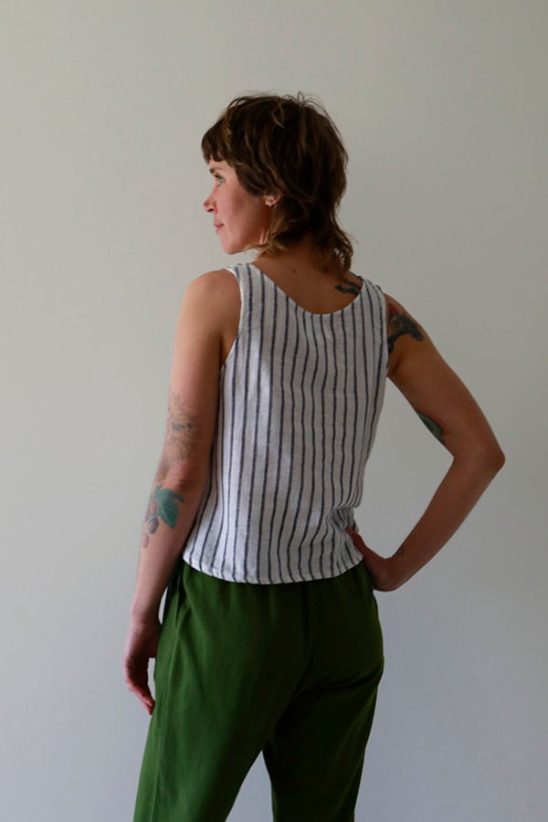 me and arrow Box Tank - Stripe