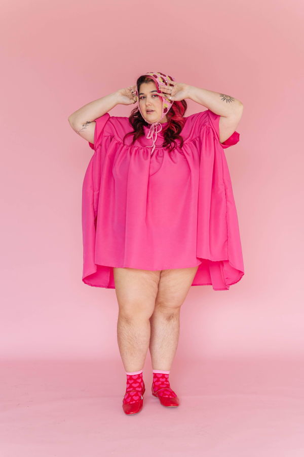 Nettle Studios Mini Mushroom Dress - Hot Pink