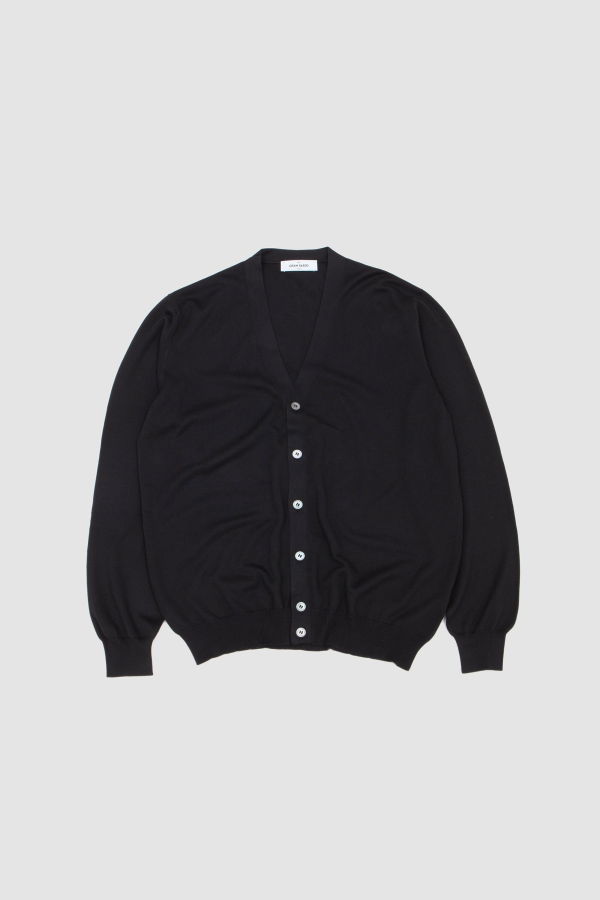 Gran Sasso Egyptian Cotton Cardigan - Black