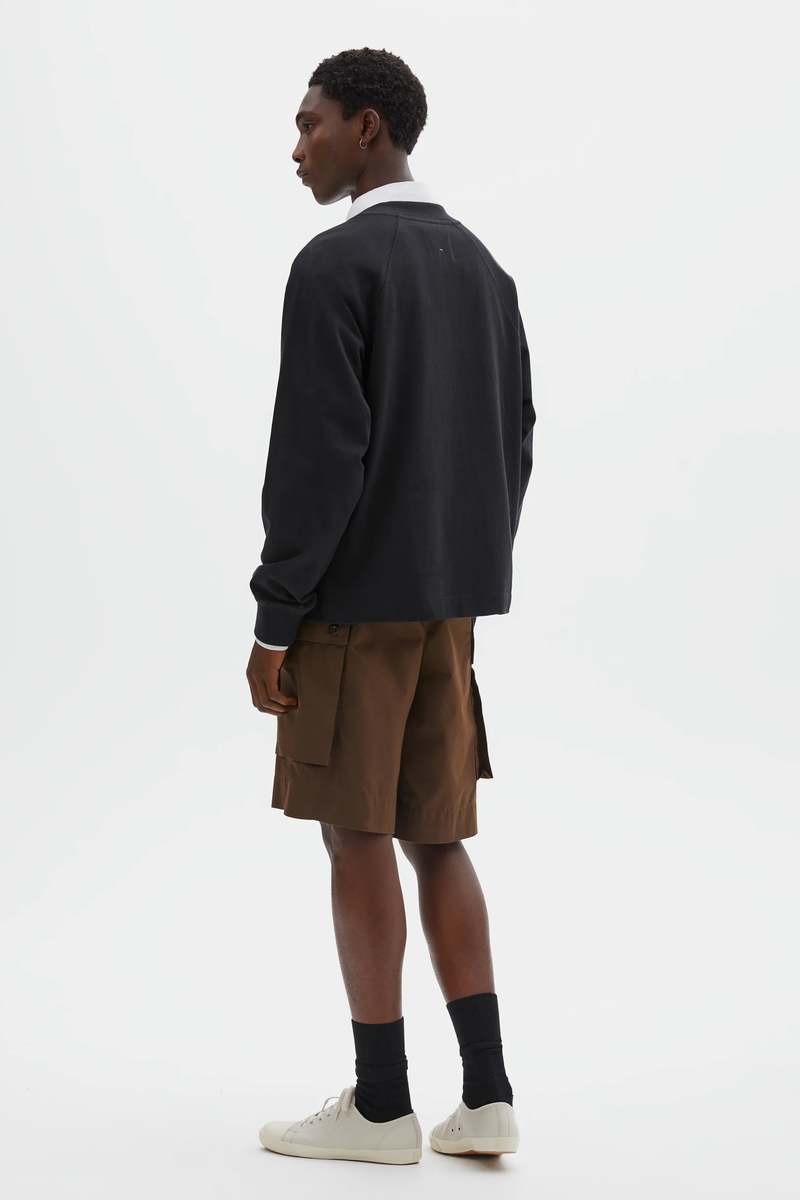 Margaret Howell Mock Neck T-Shirt Dry Cotton Jersey Tee