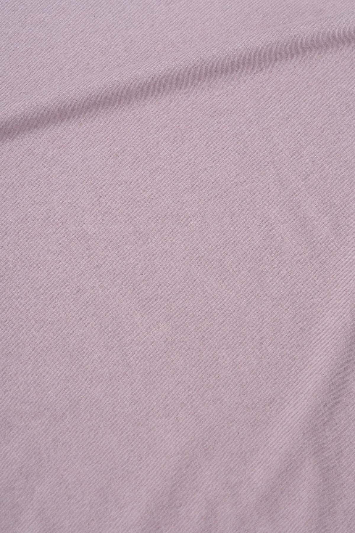 Margaret Howell Mock Neck T-Shirt Dry Cotton Jersey Heather Tee - Image 7 of 7