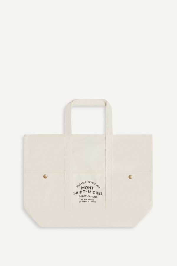 Le Mont St. Michel Amila Printed Pocket Tote