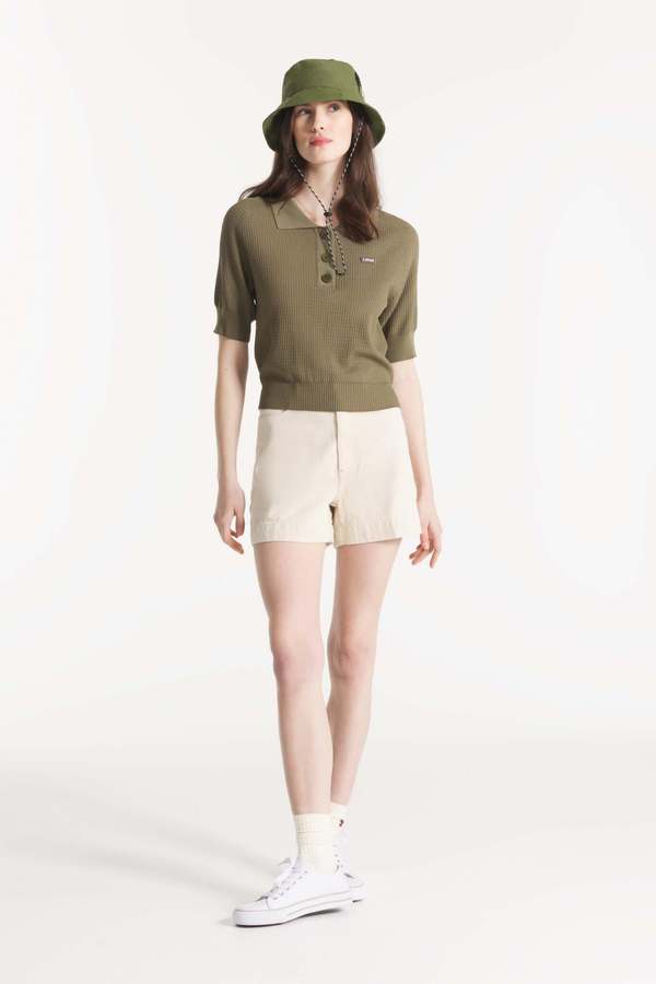 Le Mont St. Michel Serdane Knitted Polo Top