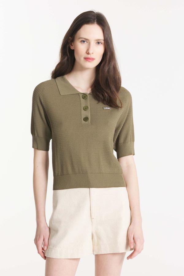 Le Mont St. Michel Serdane Knitted Polo Top