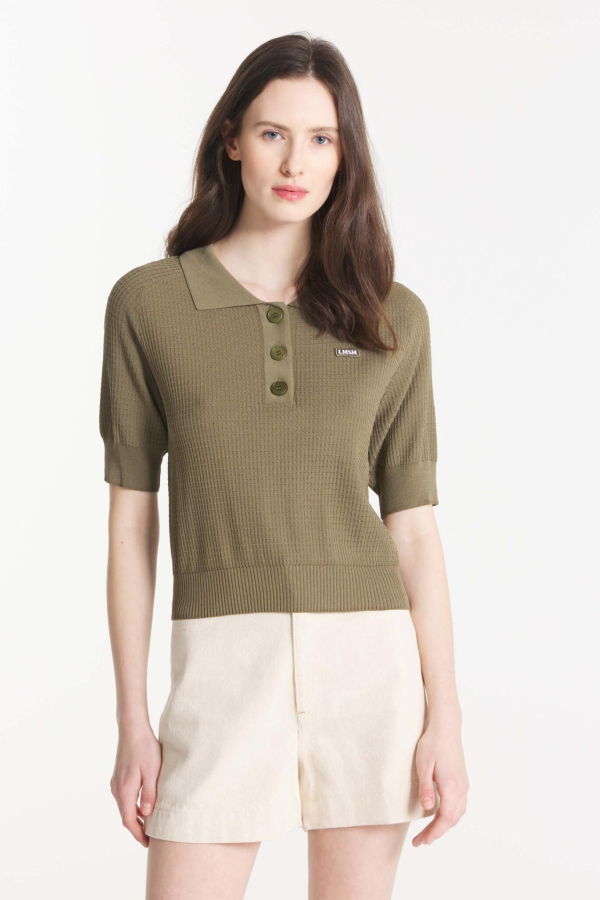 Le Mont St. Michel Serdane Knitted Polo Top