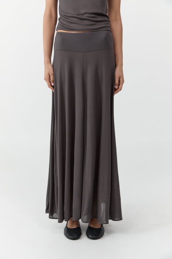 St. Agni Soot Fluid Jersey Skirt