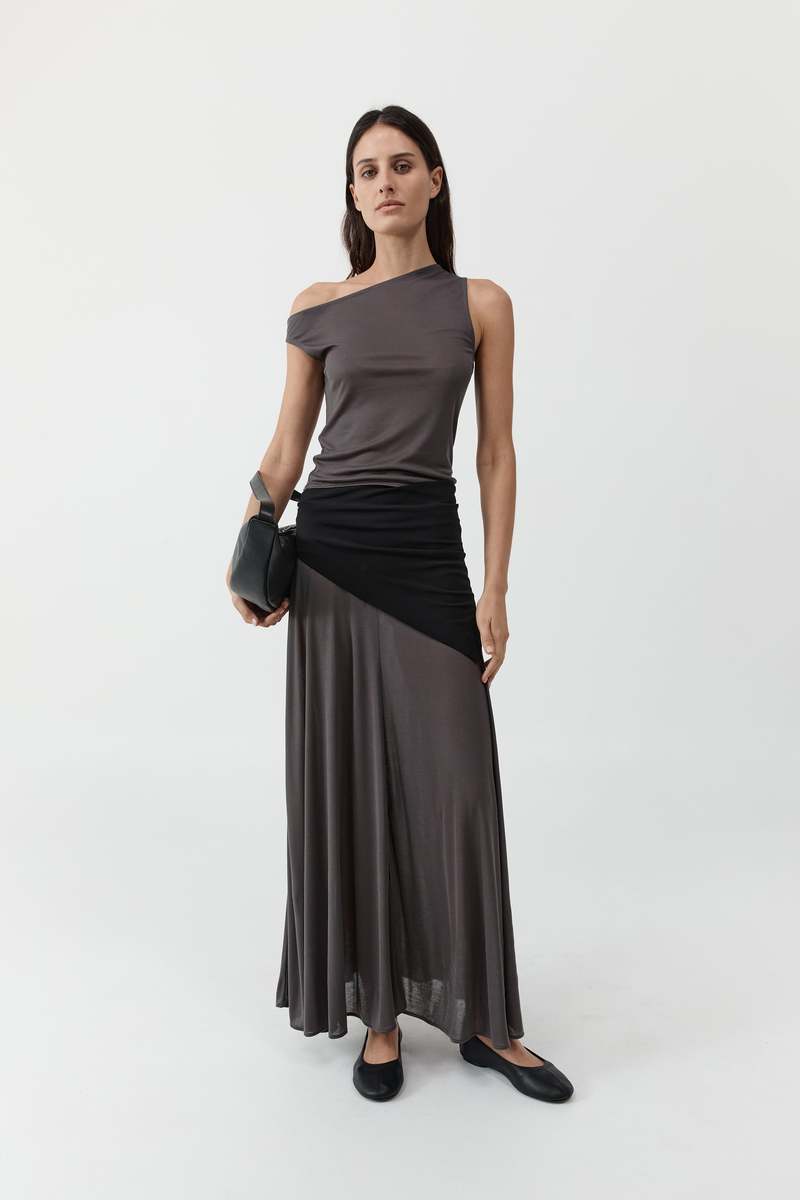 St. Agni Soot Fluid Jersey Skirt