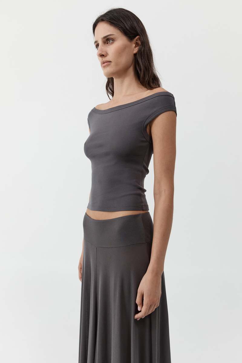 St. Agni Soot Fluid Jersey Skirt