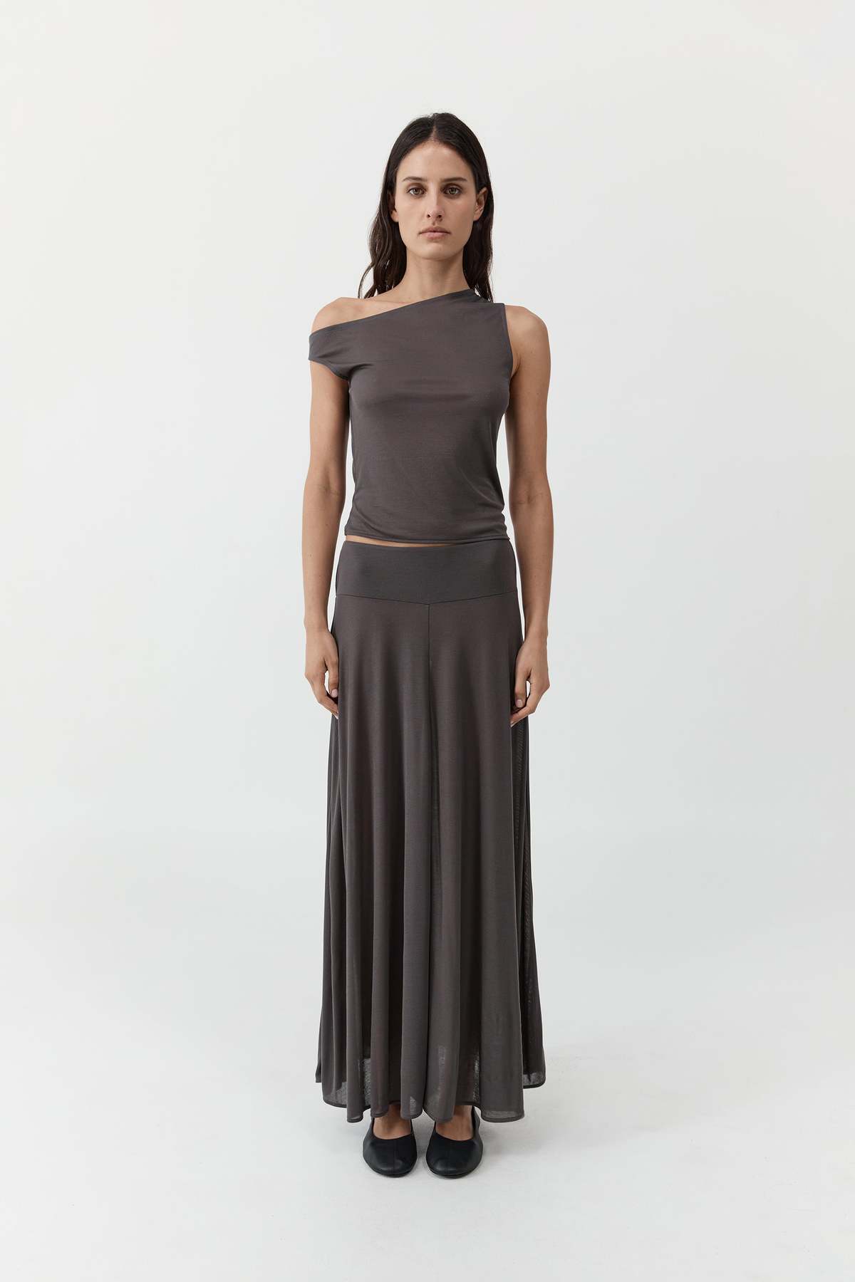 St. Agni Soot Fluid Jersey Skirt - Image 6 of 7