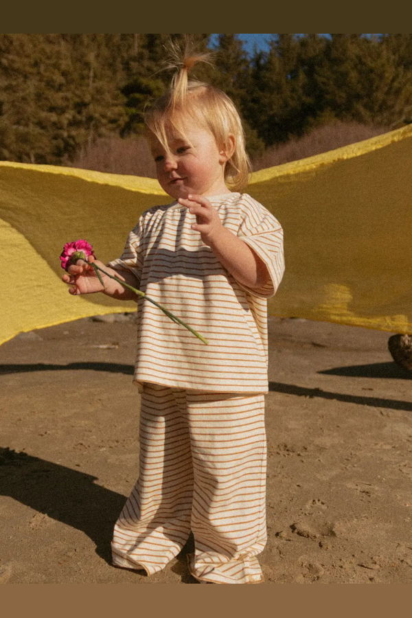 KIDS Winnie + Crew Sawyer Set - Thin Vanilla Ice Stripe