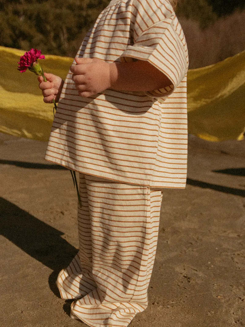 KIDS Winnie + Crew Sawyer Set - Thin Vanilla Ice Stripe