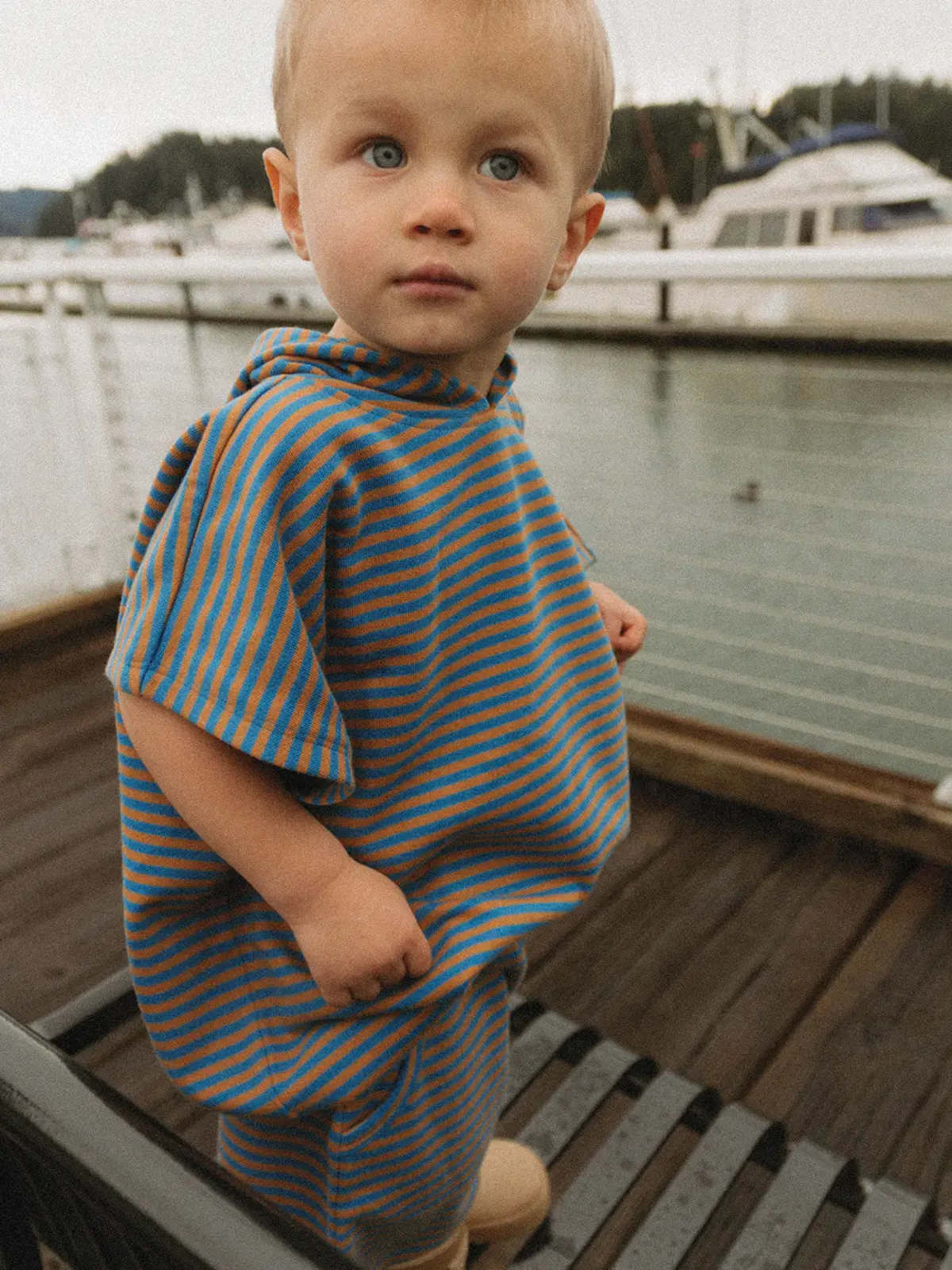 KIDS Winnie + Crew Tanner Set - Vallarta Blue Stripe - Image 3 of 4