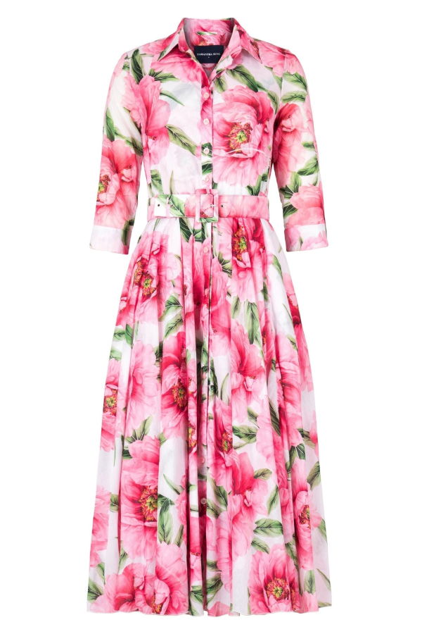 Samantha Sung Aster Pastel Magnolia Dress - White Soft Rose