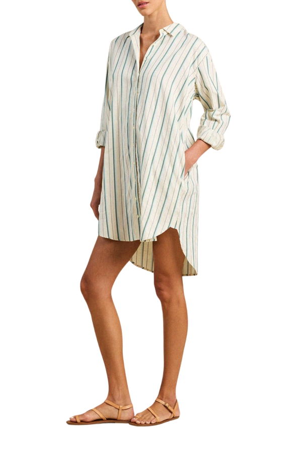 Trovata Callie Shirtdress - Verde Stripes