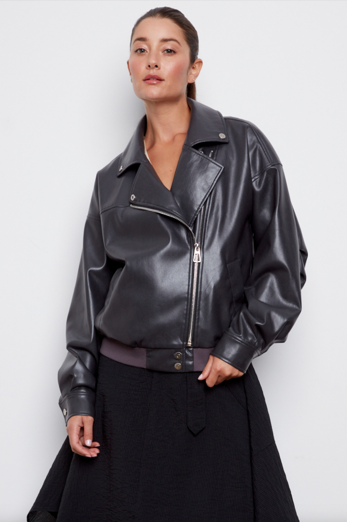 Adroit Carey Vegan Leather Jacket - Image 4 of 7