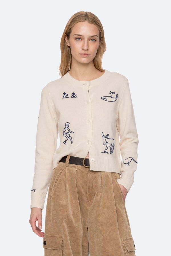Sea NY Demi Cardigan - Ivory