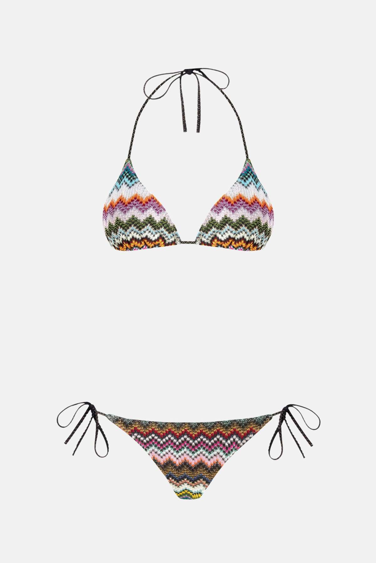 MISSONI Triangle Bikini with Pixel-Effect Zigzag Pattern - Multi ...