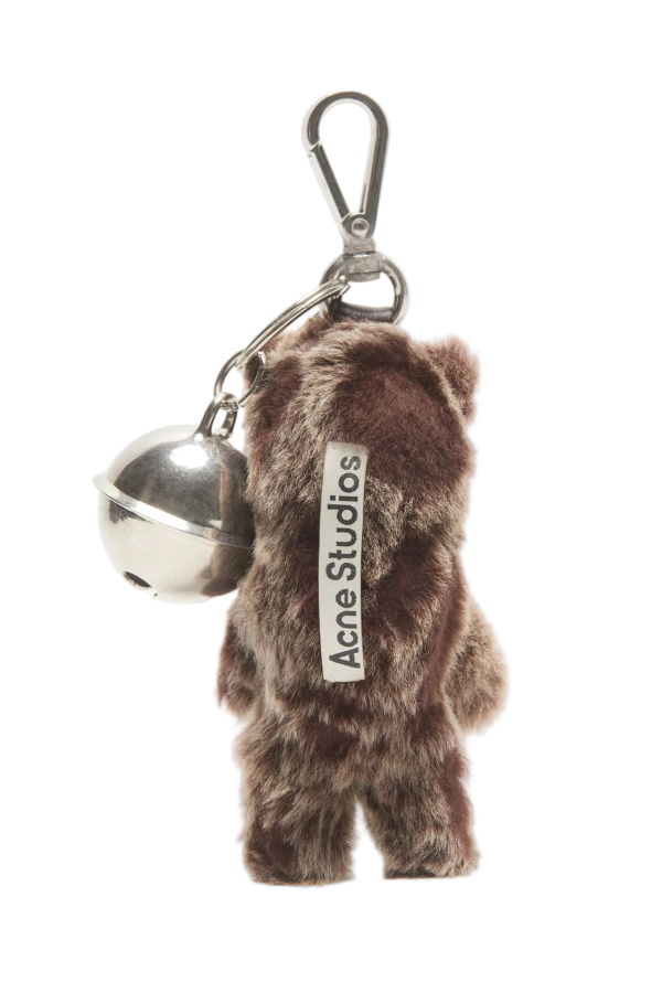 Acne Studios Teddy Bear Keyring - Chocolate Brown