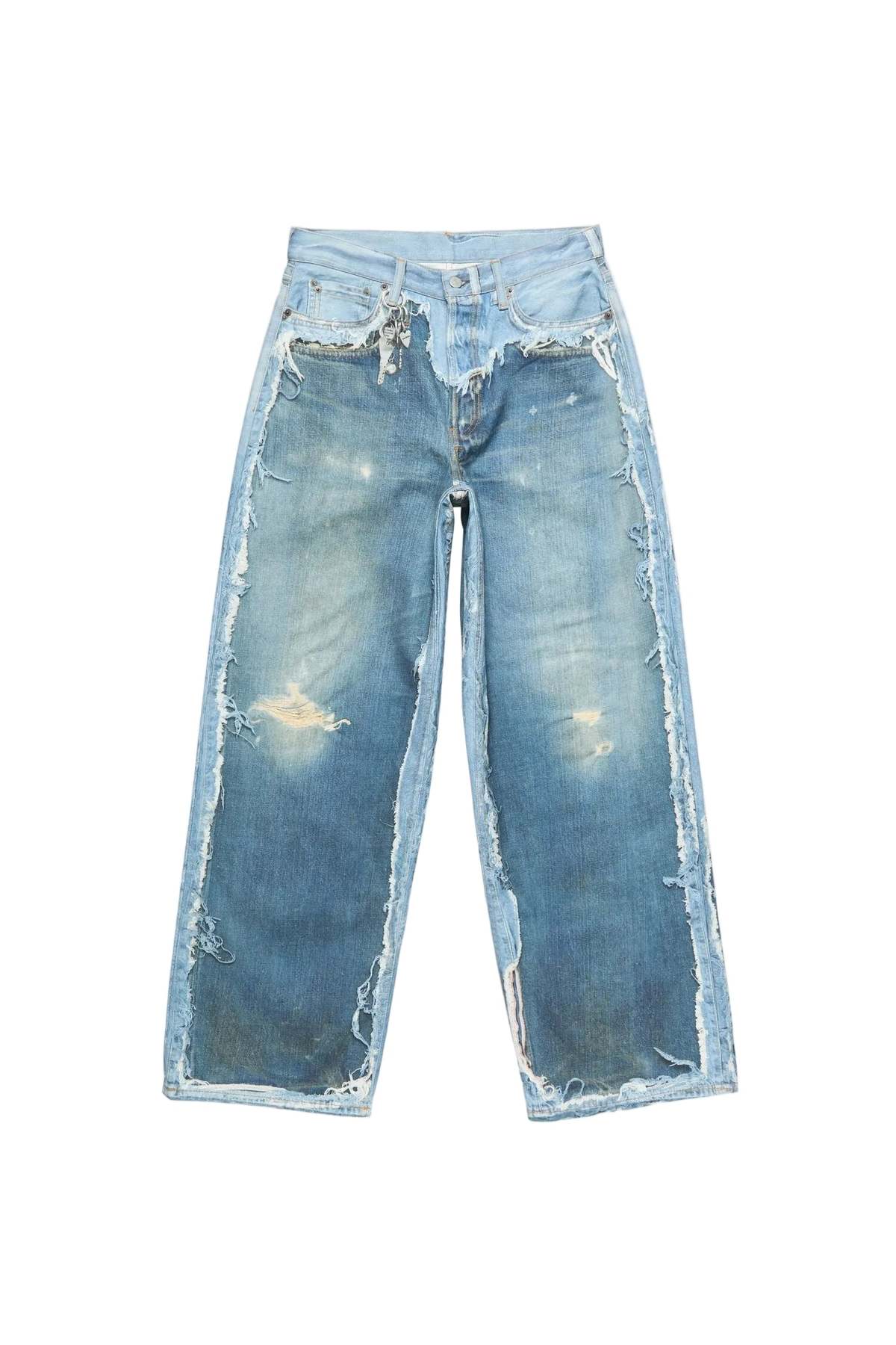 Acne Studios Trompe L'oeil Jeans - Mid Blue - Image 1 of 2