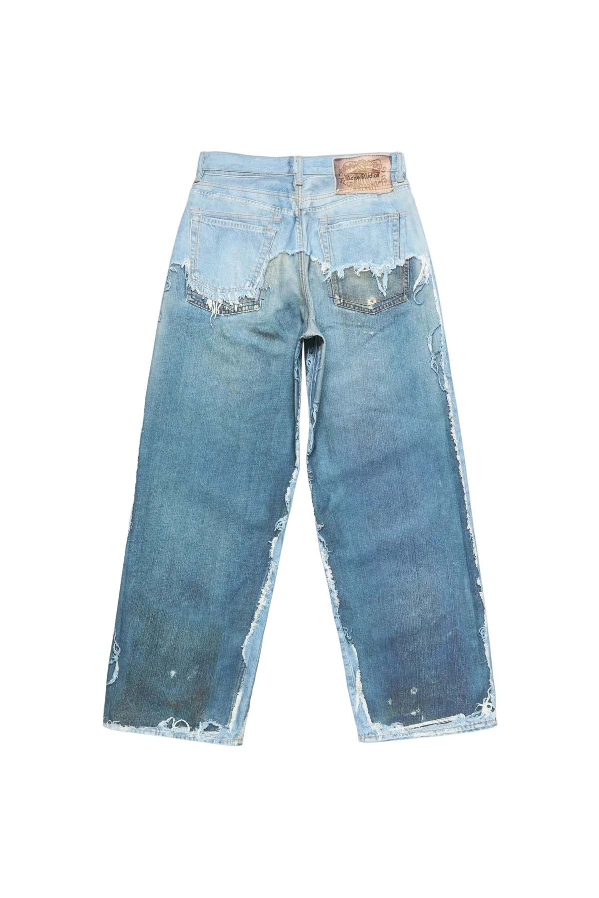 Acne Studios Trompe L'oeil Jeans - Mid Blue - Image 2 of 2