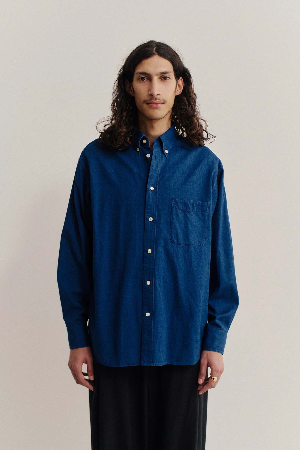 A Kind of Guise Banita Button Down Shirt Soft Indigo - Image 2 of 6