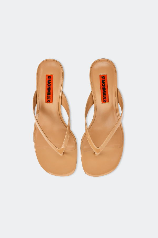 Simon Miller Beep Thong Heels - Dark Nude